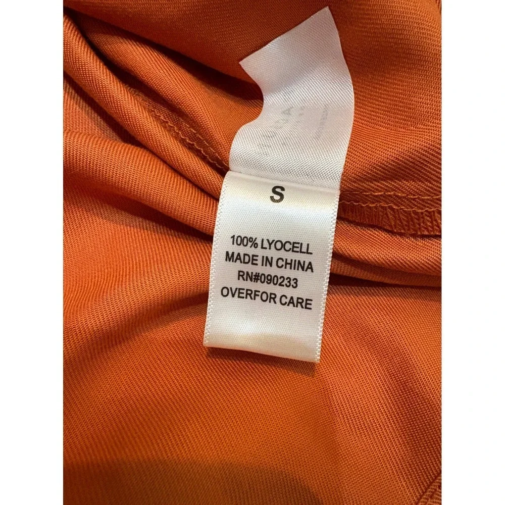Pacsun Crimson Pub Graphic Button Up Shirt Orange Long Sleeve Men's Size S